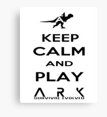 KEEP CALM AND PLAY ARK black 2 Canvas Print