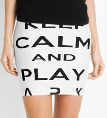 KEEP CALM AND PLAY ARK black 2 Mini Skirt
