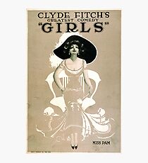 Vintage poster - Girls Photographic Print
