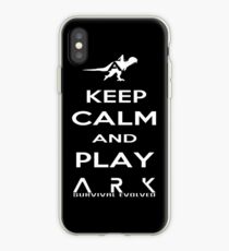 KEEP CALM AND PLAY ARK white 2 iPhone Case