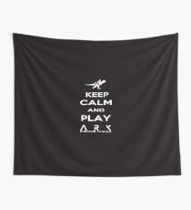 KEEP CALM AND PLAY ARK white 2 Wall Tapestry
