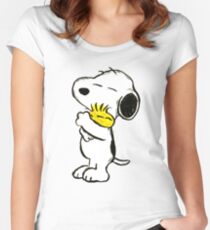 Snoopy and Woodstock Women's Fitted Scoop T-Shirt