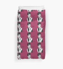 Audrey Hepburn Pink Duvet Cover