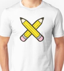 Pencil Power Blue Muster Slim Fit T-Shirt