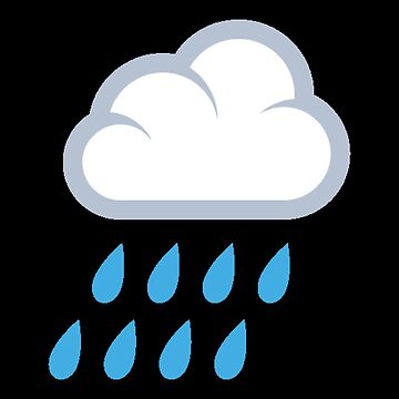 ten and rain emoji