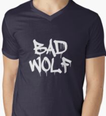 Bad Wolf #1 - White Men's V-Neck T-Shirt