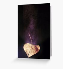 the world in a leaf Greeting Card