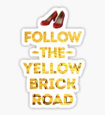 Follow The Yellow Brick Road Sticker
