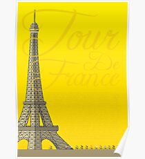 Tour De France Eiffel Tower Poster