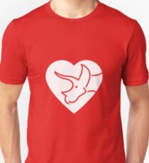 Dinosaur heart: Triceratops Unisex T-Shirt