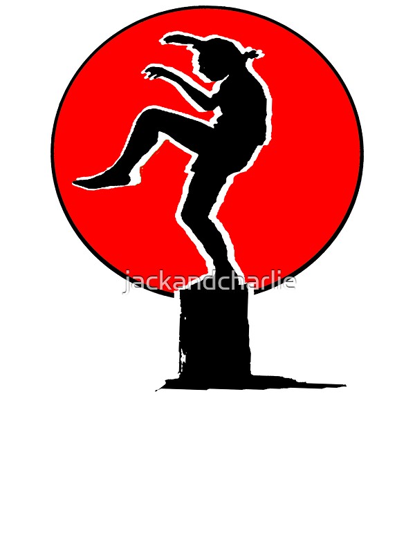 Download "Karate Kid Crane Kick" Stickers by jackandcharlie | Redbubble