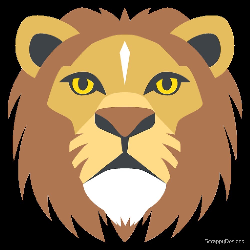 "Lion Emoji" by ScrappyDesigns Redbubble