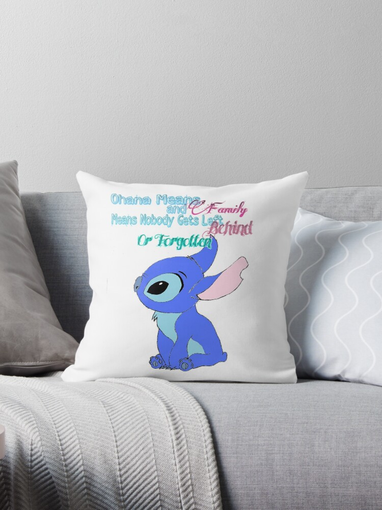 Ohana Means Family Throw Pillow By Littleroe Redbubble