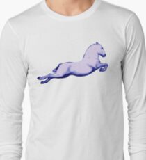 Lipanzanna Stallion in Capriole Blue Long Sleeve T-Shirt