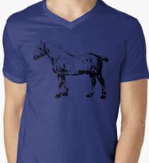 Percheron Stallion Black Men's V-Neck T-Shirt