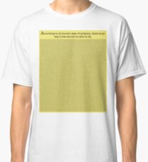 The Entire Bee Movie Script Classic T-Shirt