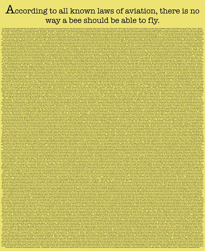 the entire bee movie script