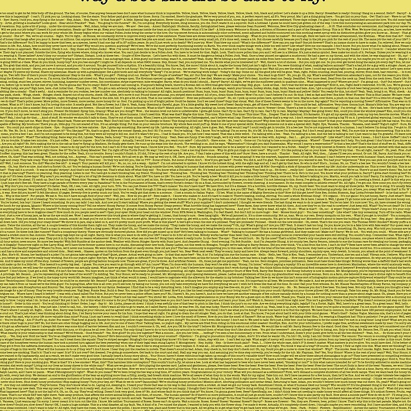 bee movie script According to all known laws of aviation, there is no way a bee should be able to fly its wings are too small to get its fat little body off the groun. bee movie script According to all known laws of aviation, there is no way a bee should be able to fly its wings are too small to get its fat little body off the groun.