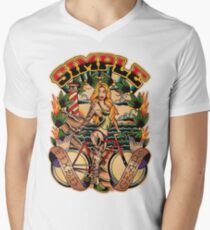 Simple Fixed Gear 01 Men's V-Neck T-Shirt