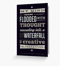 Funny Classic Movie Quote typography from Blazing Saddles by Harvey Korman Greeting Card