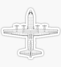 Lockheed C-130 Hercules Blueprint Sticker
