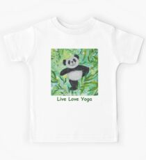 Live Love Yoga Panda Bear Kids Tee