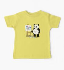 Pandas paint colorful pictures. Baby Tee