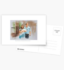 Duke and Duchess of Cambridge with their new born son Postcards