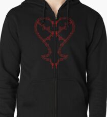 Kingdom Hearts: Keyblades to my Heartless hoodie Zipped Hoodie