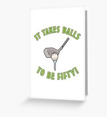 50th Birthday Golf Humor Greeting Card