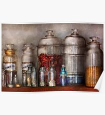 Pharmacy - Mysterious pebbles, powders and liquids Poster