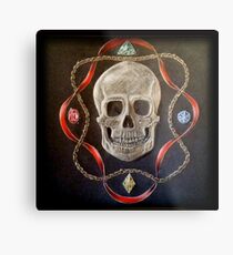 Skull with Jewels Metal Print