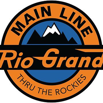 Rio Grande Thru the Rockies Main Line T Shirt Vintage Logo 