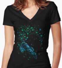 Leaf On The Wind Women's Fitted V-Neck T-Shirt