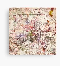 Houston map Canvas Print