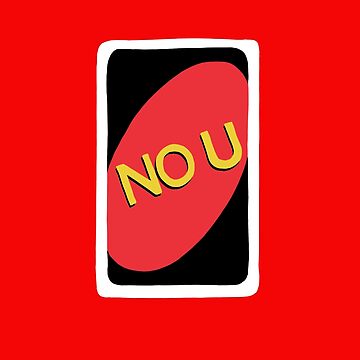 No U Meme Reverse Card Cross  Sticker for Sale by Altohombre