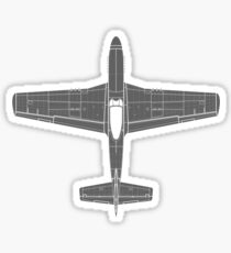 North American P-51D Mustang Sticker
