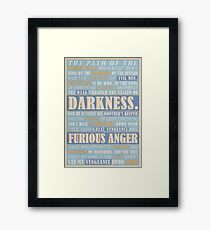 Pulp Fiction: Ezekiel 25:17 Framed Print