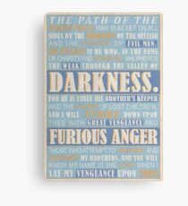 Pulp Fiction: Ezekiel 25:17 Canvas Print