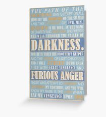 Pulp Fiction: Ezekiel 25:17 Greeting Card