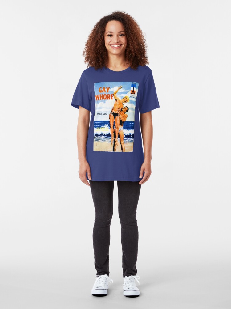 Alternate view of "Gay Whore" Slim Fit T-Shirt
