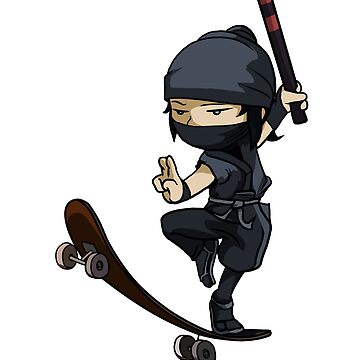 Ninja art Skate It Easy Skateboarding print, Anime, Cute, Room Décor,  Playroom Décor, Nursery Décor, Printable Instant Download Art – Grey — Roy  Fire