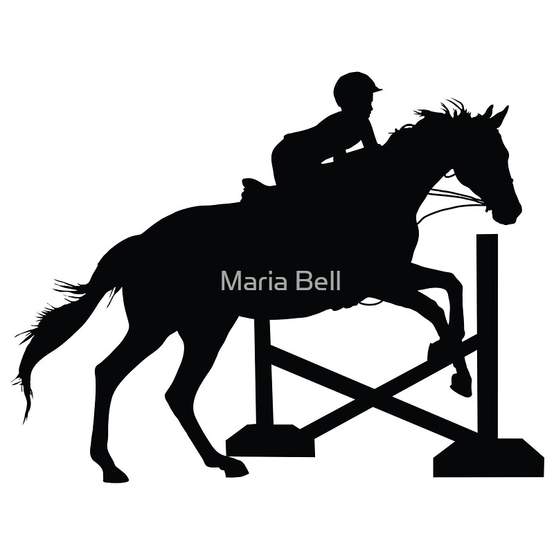 "Horse Jumping Silhouette" by Maria Bell | Redbubble