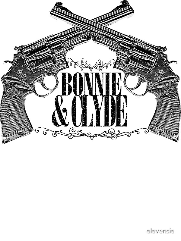 Download "Bonnie & Clyde Crossed Guns" Stickers by elevensie ...