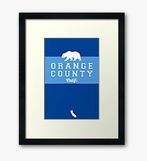 Orange County - California. Framed Print