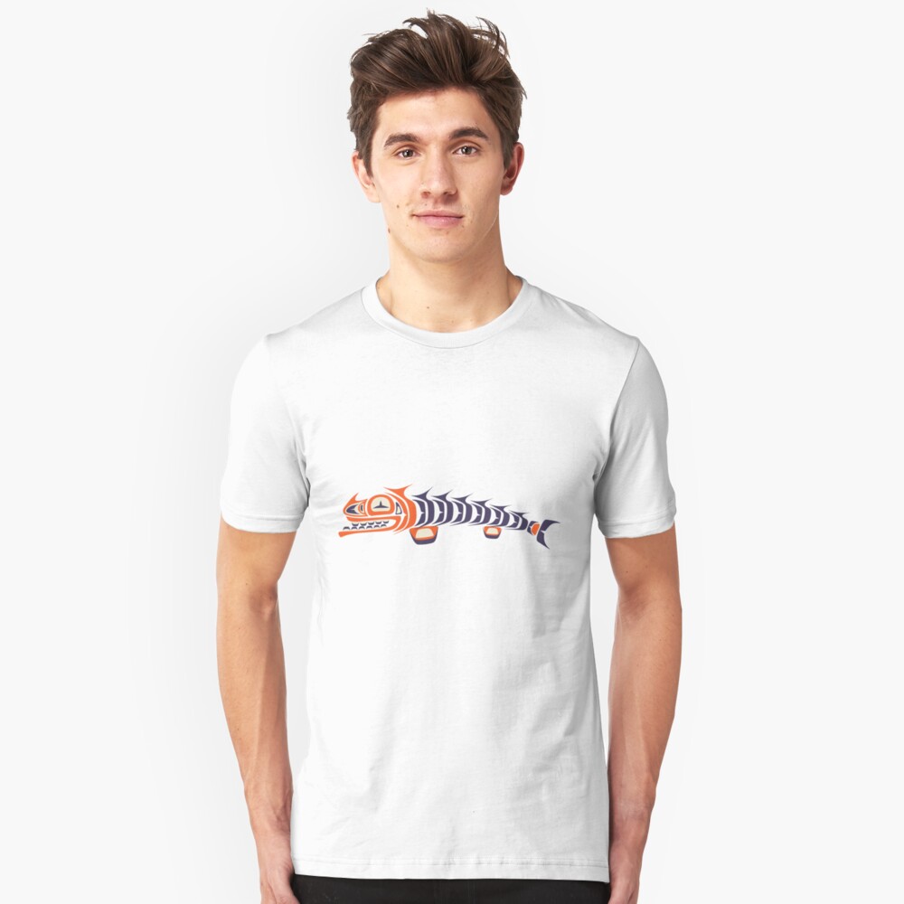 angry fish - aboriginal art stylization Slim Fit T-Shirt