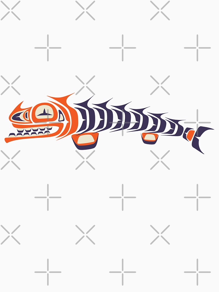 angry fish - aboriginal art stylization by kislev
