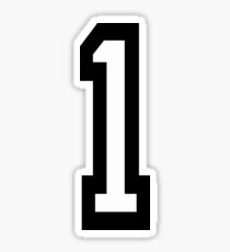 1, TEAM SPORTS, NUMBER 1, ONE, FIRST, Numero Uno, Uno, Ichi, Win, Winner, Competition Sticker