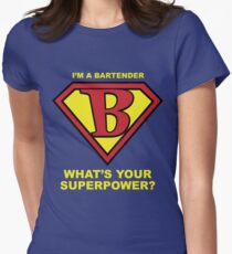 Bartender Superhero Women's Fitted T-Shirt