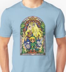 Link and Zelda Stained Glass Unisex T-Shirt
